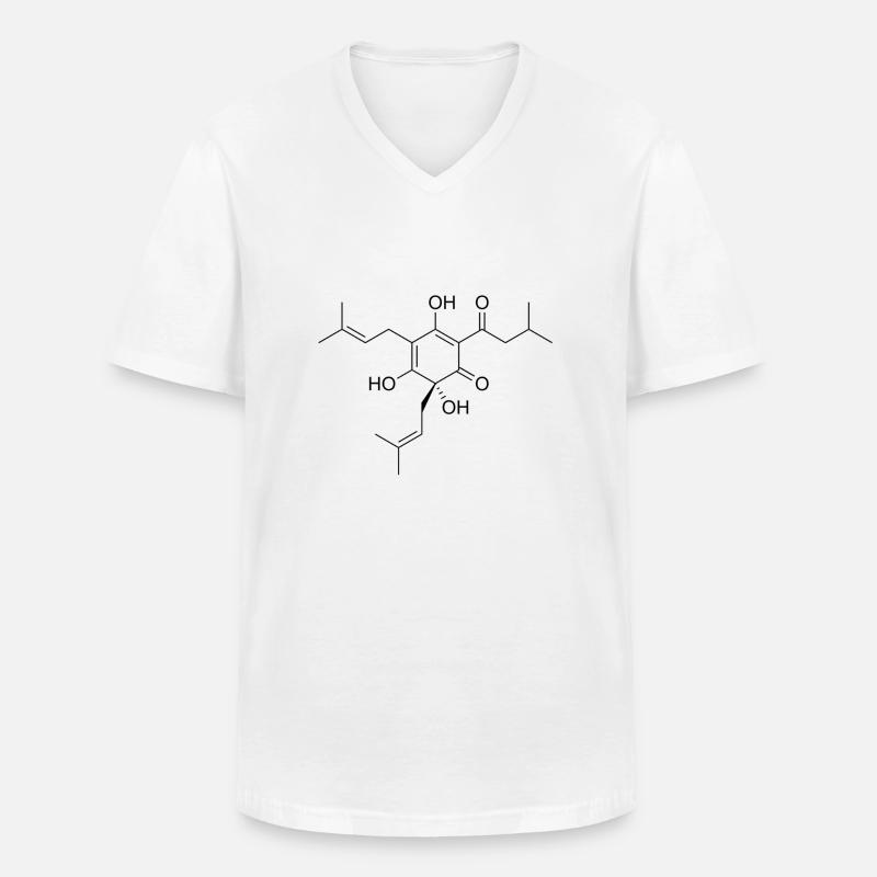 Biermolekül. - Männer-T-Shirt mit V-Ausschnitt - Weiß