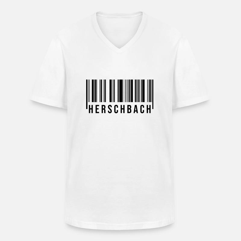 Herschbach Westerwald - Männer-T-Shirt mit V-Ausschnitt - Weiß