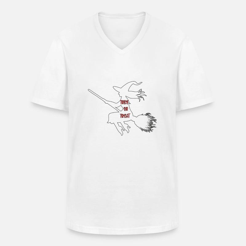 Süßes oder Saures Hexe - Männer-T-Shirt mit V-Ausschnitt - Weiß