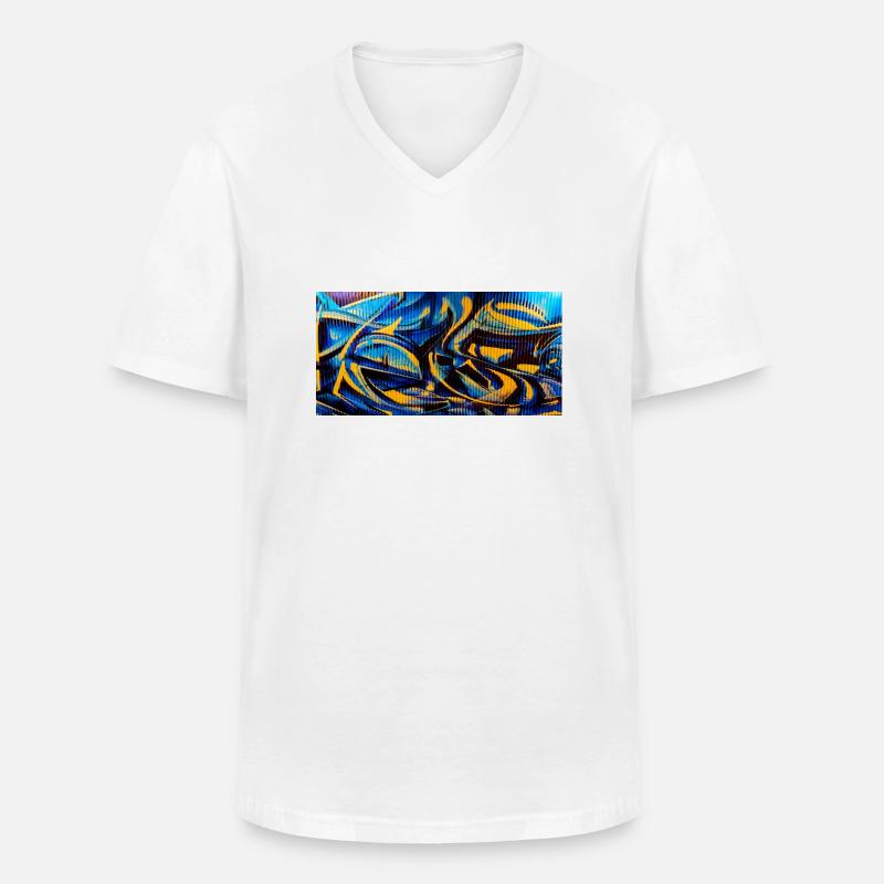 Graffiti Lisboa 2 - Männer-T-Shirt mit V-Ausschnitt - Weiß