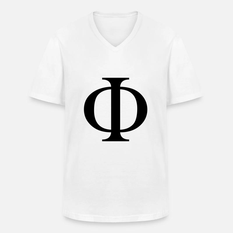 phi greek - Männer-T-Shirt mit V-Ausschnitt - Weiß