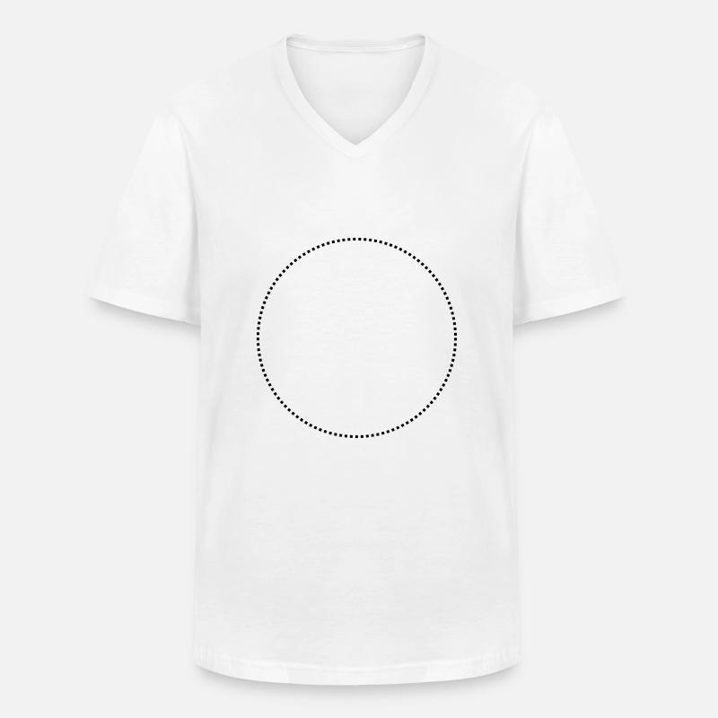 kreis gestrichelt - Männer-T-Shirt mit V-Ausschnitt - Weiß