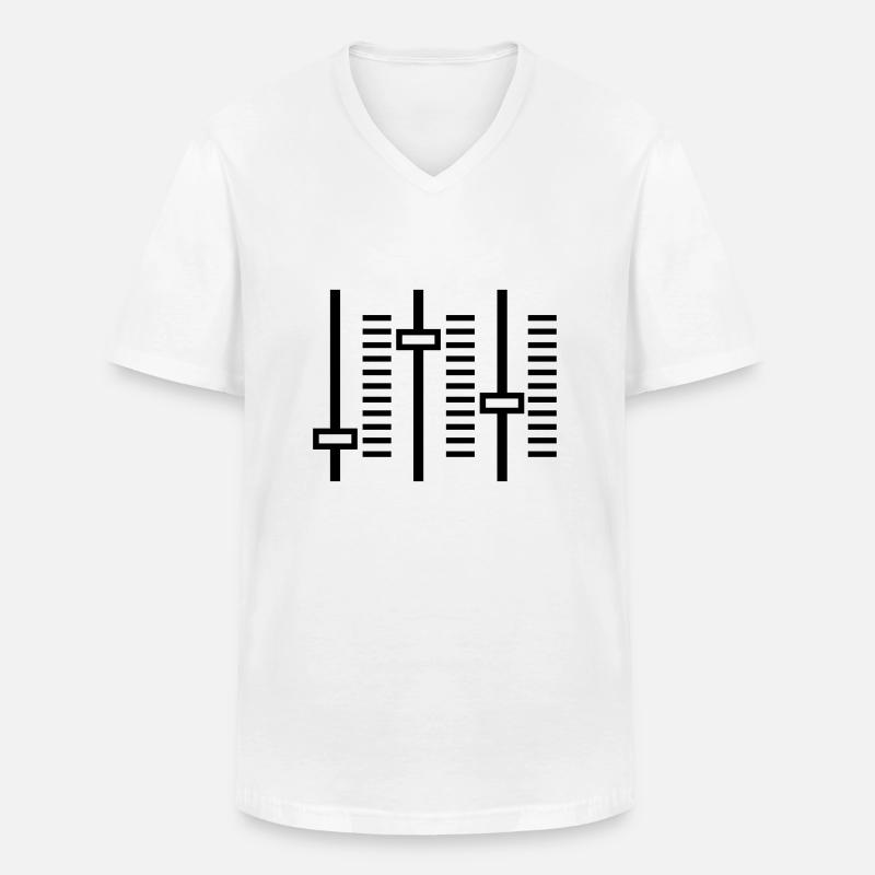 DJ controllers - Männer-T-Shirt mit V-Ausschnitt - Weiß