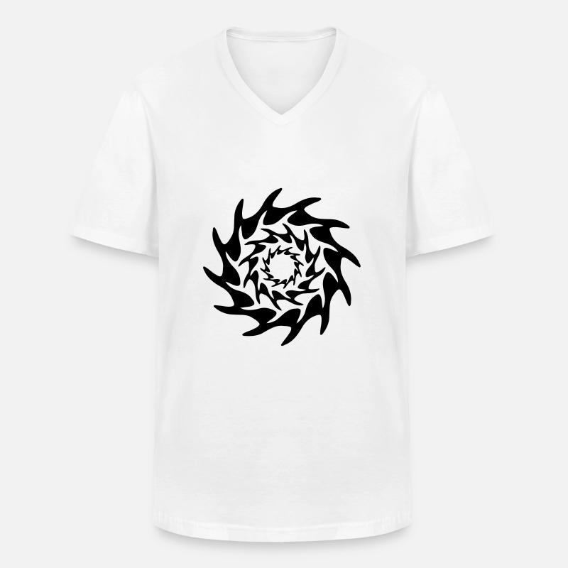 magical_forrest_three - Männer-T-Shirt mit V-Ausschnitt - Weiß