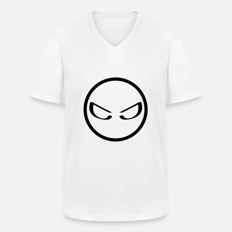 Kopf - Männer-T-Shirt mit V-Ausschnitt - Weiß