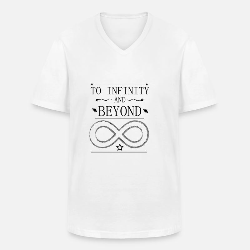 to infinity and beyond - Männer-T-Shirt mit V-Ausschnitt - Weiß