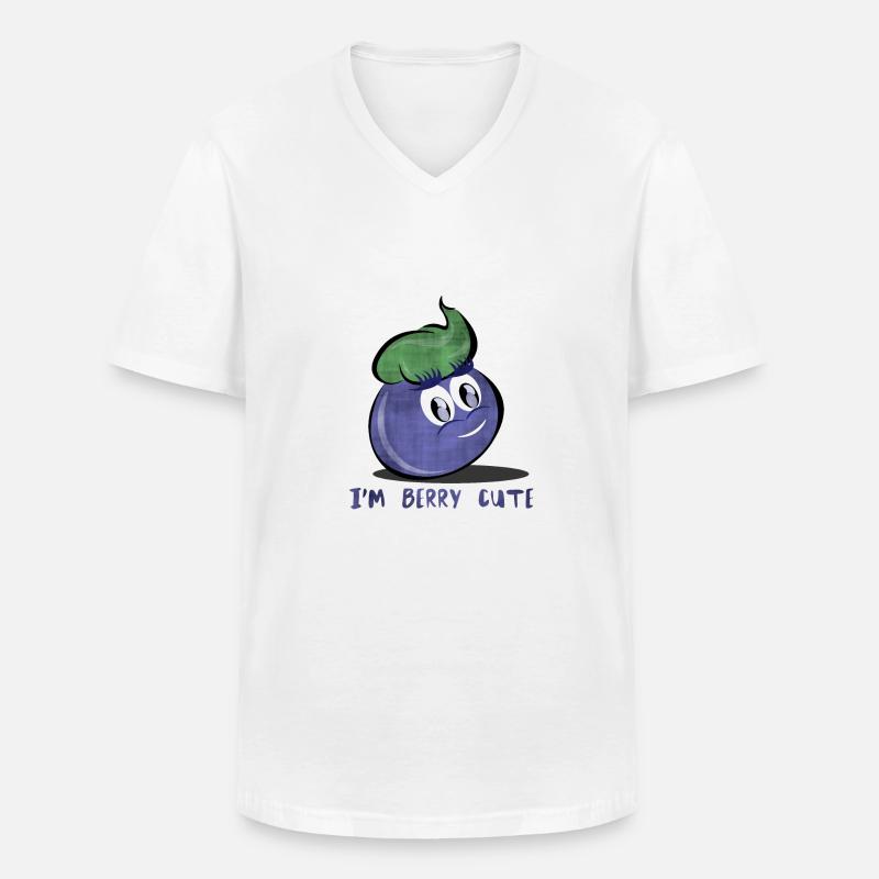 I'm berry cute - Männer-T-Shirt mit V-Ausschnitt - Weiß