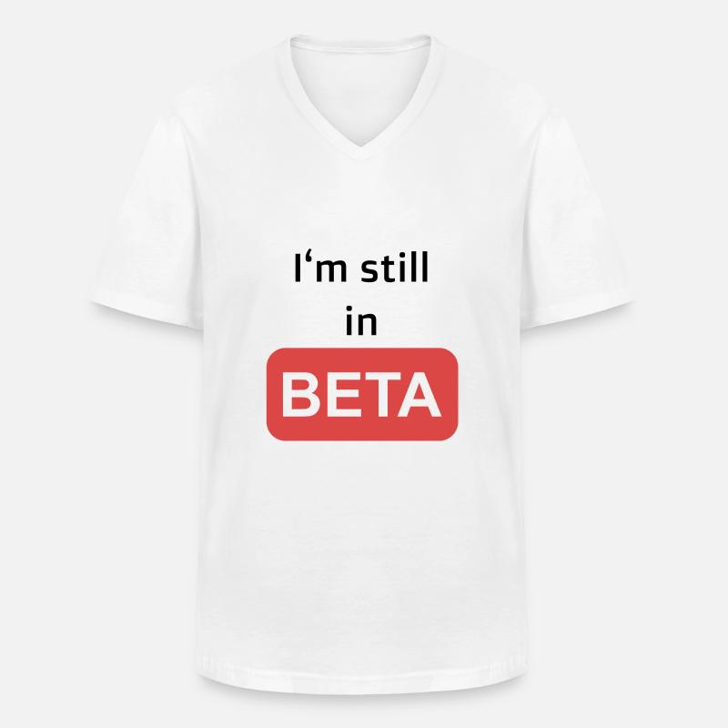 Beta - Männer-T-Shirt mit V-Ausschnitt - Weiß
