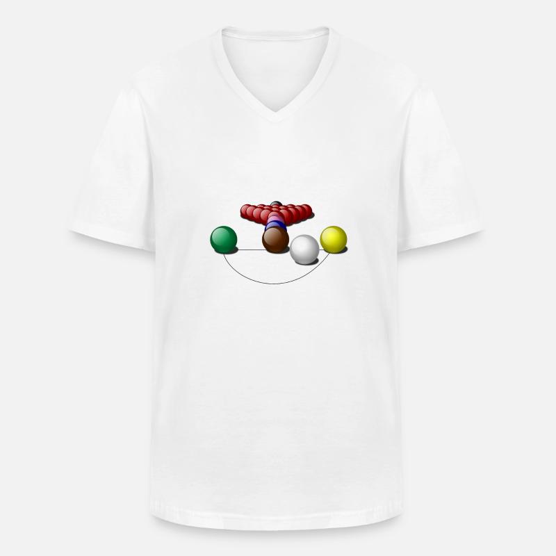 snookerrack - Männer-T-Shirt mit V-Ausschnitt - Weiß