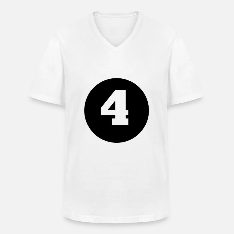 4c - Männer-T-Shirt mit V-Ausschnitt - Weiß