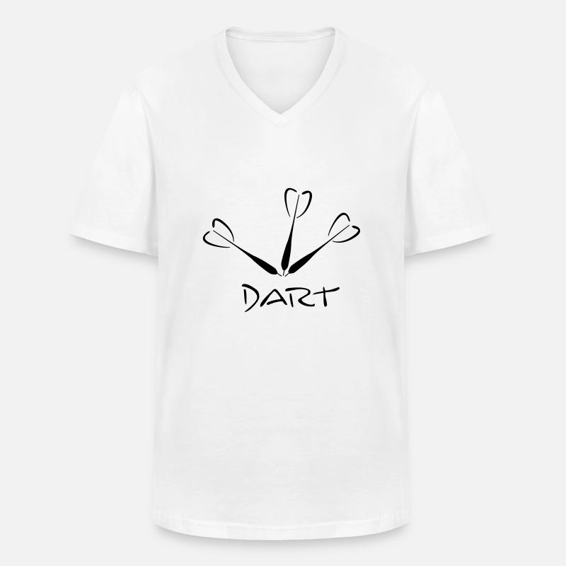 dart - Männer-T-Shirt mit V-Ausschnitt - Weiß