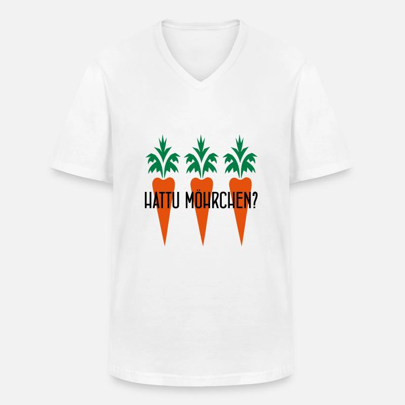 HATTU MÖHRCHEN? - Männer-T-Shirt mit V-Ausschnitt - Weiß