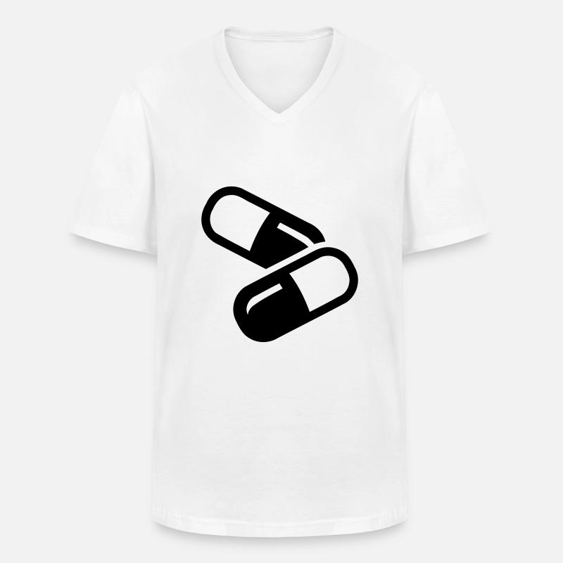 Tablette - Männer-T-Shirt mit V-Ausschnitt - Weiß