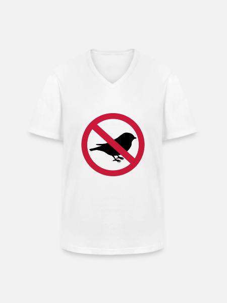 Bird - Men's V-Neck T-Shirt - white