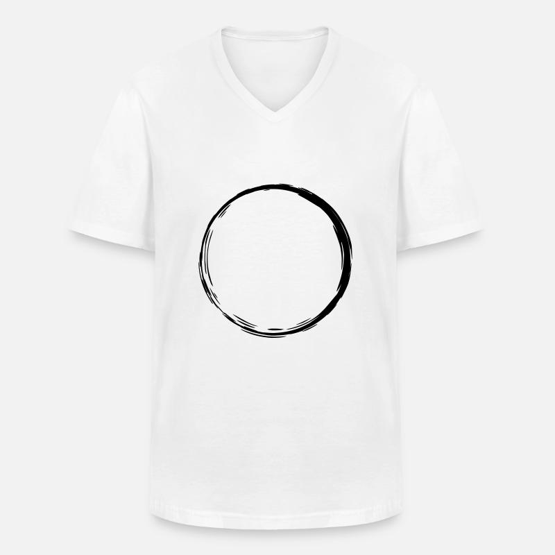 Kreis - Männer-T-Shirt mit V-Ausschnitt - Weiß