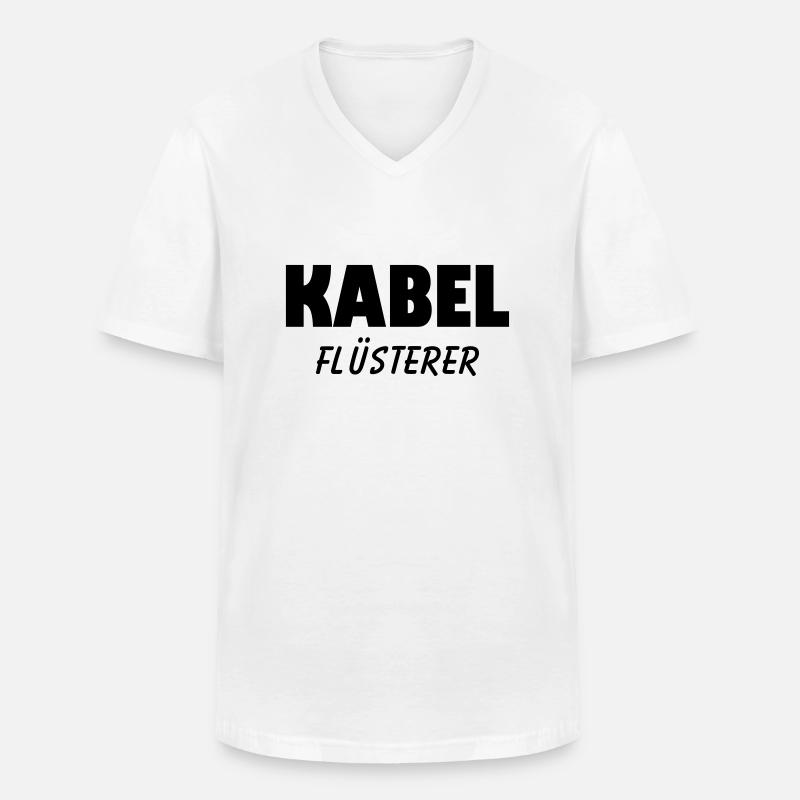 kabel flüsterer - Männer-T-Shirt mit V-Ausschnitt - Weiß