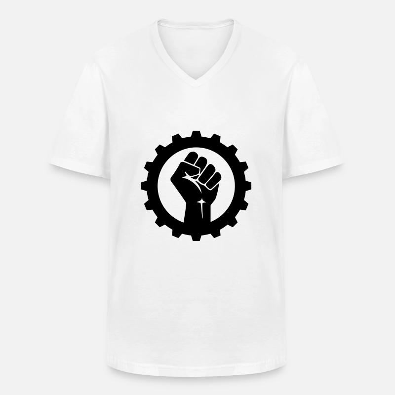 EBM Logo 19 (Vector) - Männer-T-Shirt mit V-Ausschnitt - Weiß
