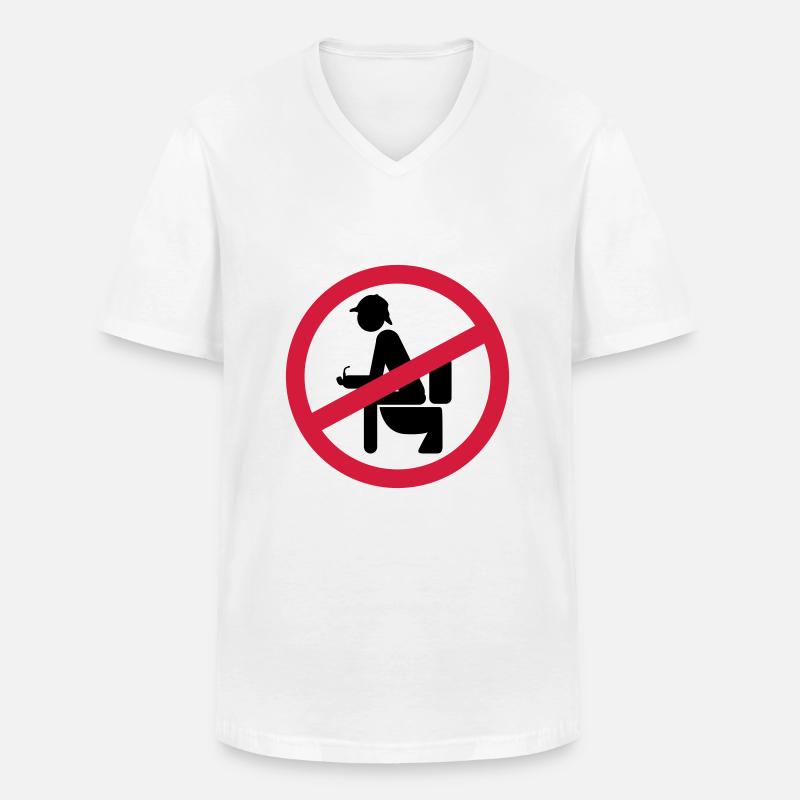 no shit sherlock - Männer-T-Shirt mit V-Ausschnitt - Weiß