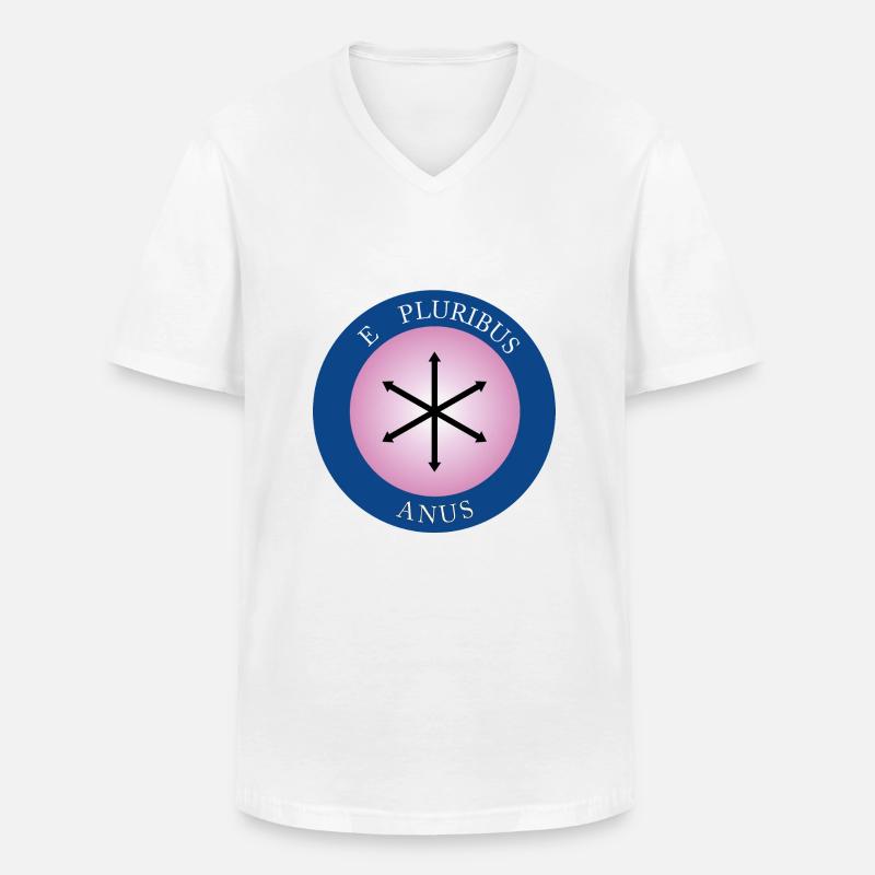 Pluribus Anus - Männer-T-Shirt mit V-Ausschnitt - Weiß
