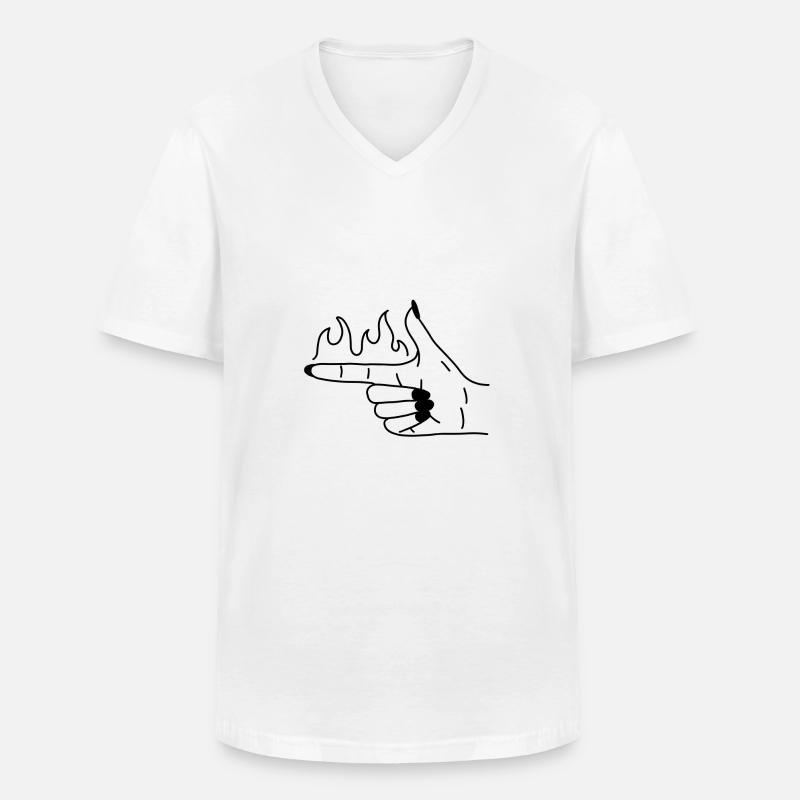 35C067FC 6CDC 473E A8EF C956BA317E23 - Männer-T-Shirt mit V-Ausschnitt - Weiß