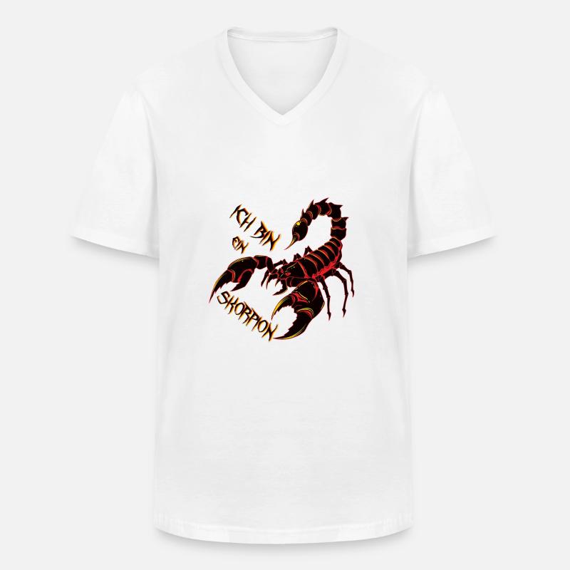 Skorpion Sternzeichen @ Markus - Männer-T-Shirt mit V-Ausschnitt - Weiß