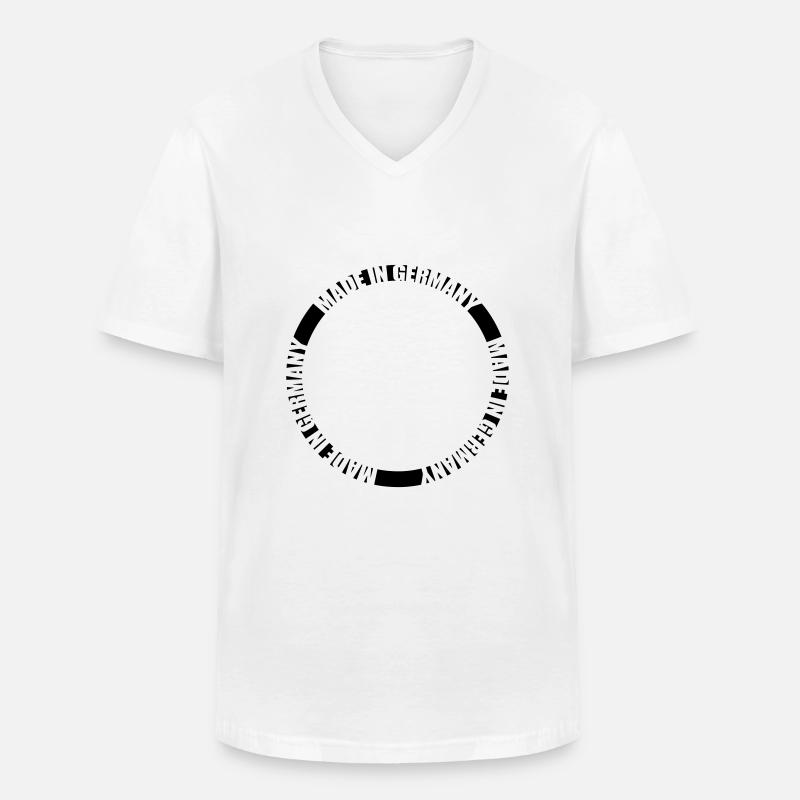 Made in Germany - Männer-T-Shirt mit V-Ausschnitt - Weiß