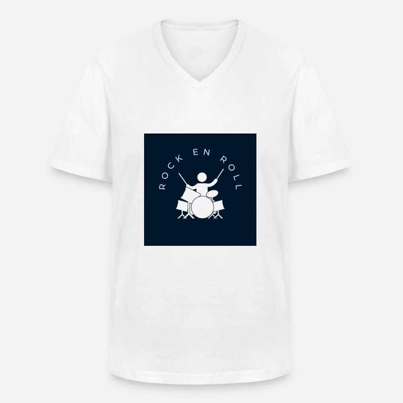 Klara - Männer-T-Shirt mit V-Ausschnitt - Weiß
