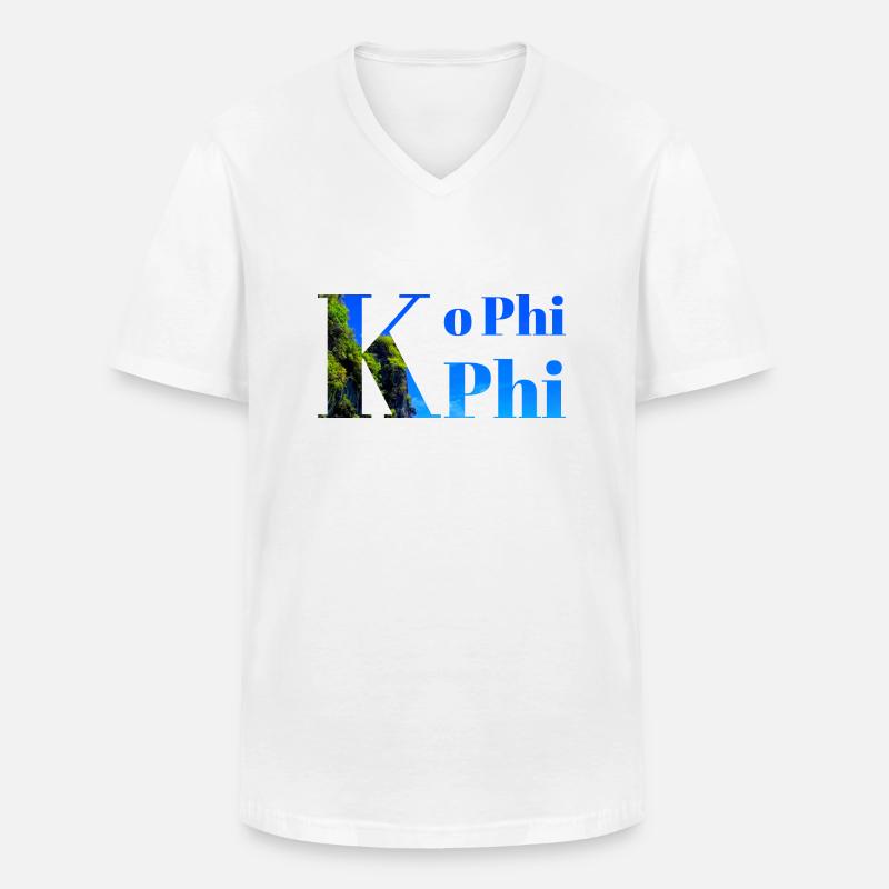 Ko Phi Phi - Men's V-Neck T-Shirt - white