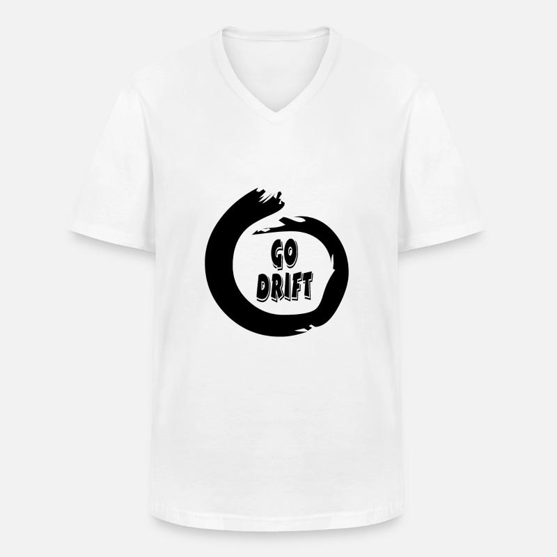 Auto - Männer-T-Shirt mit V-Ausschnitt - Weiß