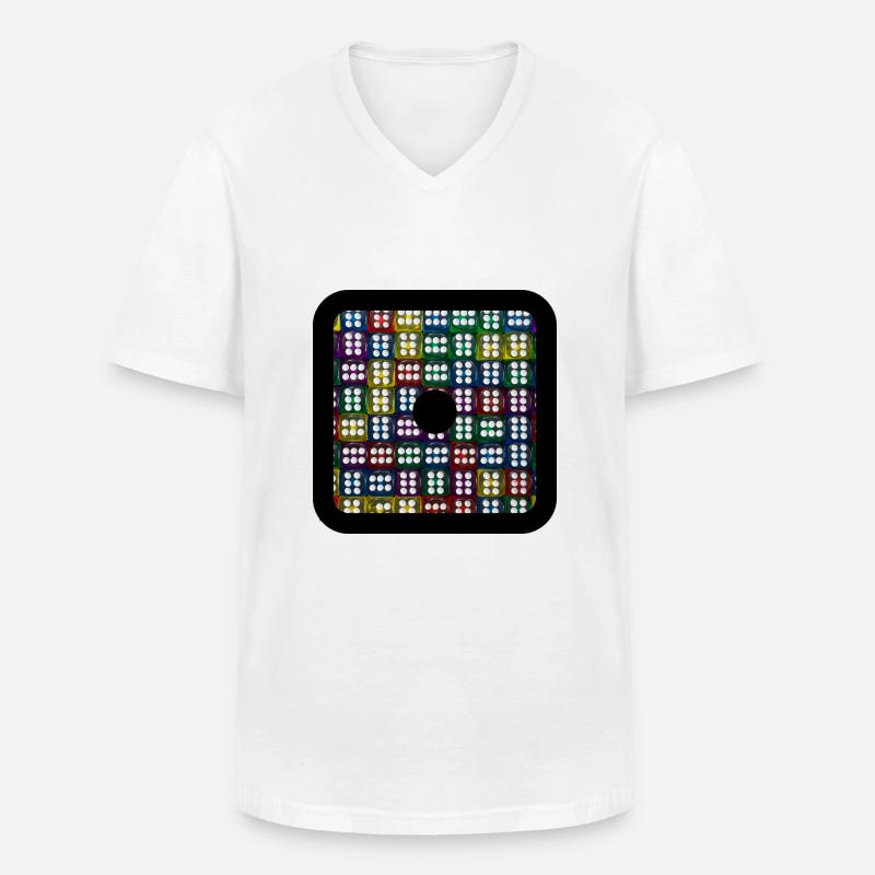 Cubesss 2 - Männer-T-Shirt mit V-Ausschnitt - Weiß