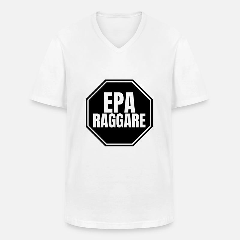 Epa - Männer-T-Shirt mit V-Ausschnitt - Weiß