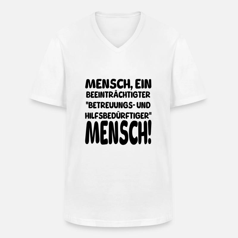 Mensch ein beeinträchtigter - Männer-T-Shirt mit V-Ausschnitt - Weiß