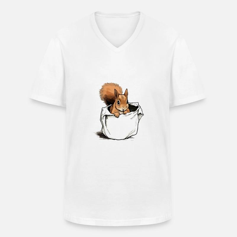 Biki das Eichhörnchen - Männer-T-Shirt mit V-Ausschnitt - Weiß