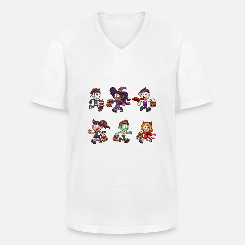 Süßes oder Saures für Kinder - Männer-T-Shirt mit V-Ausschnitt - Weiß