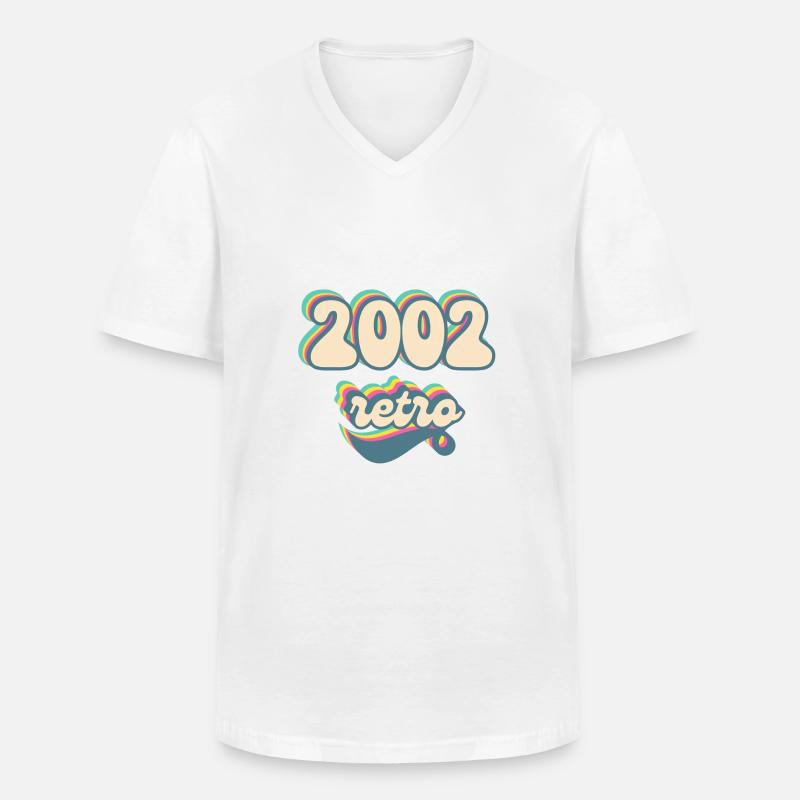 2002 Retro Geschenkidee - Männer-T-Shirt mit V-Ausschnitt - Weiß