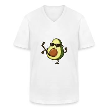 avocado karate - Männer-T-Shirt mit V-Ausschnitt - Weiß - Vorne - AI Model Male 185 light (185cm)
