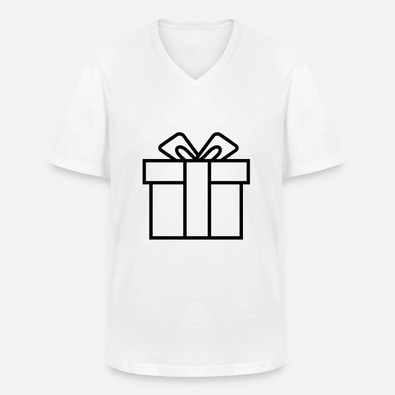 Geschenk - Bescherung - Weihnachten - Männer-T-Shirt mit V-Ausschnitt - Weiß