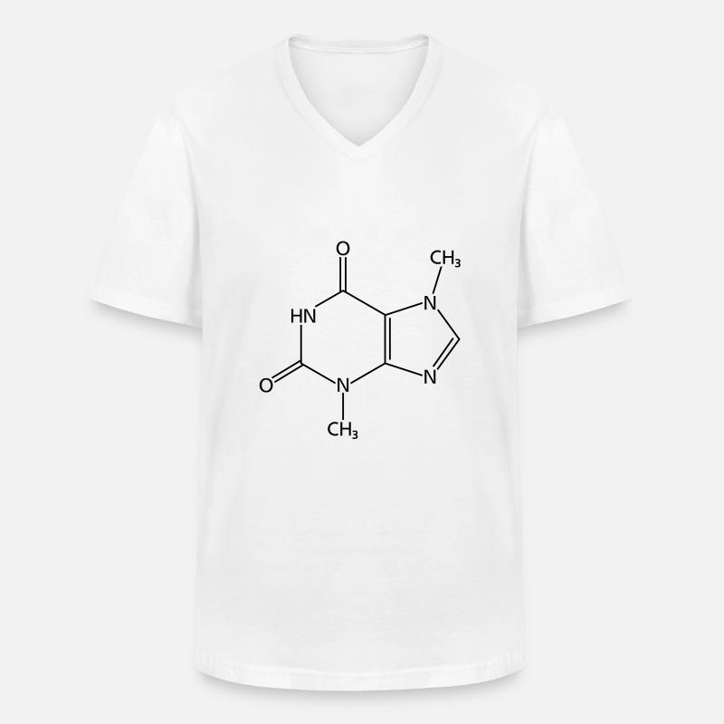 Schokoladen-Molekül - Männer-T-Shirt mit V-Ausschnitt - Weiß