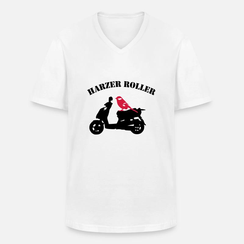 Harzer Roller - Männer-T-Shirt mit V-Ausschnitt - Weiß