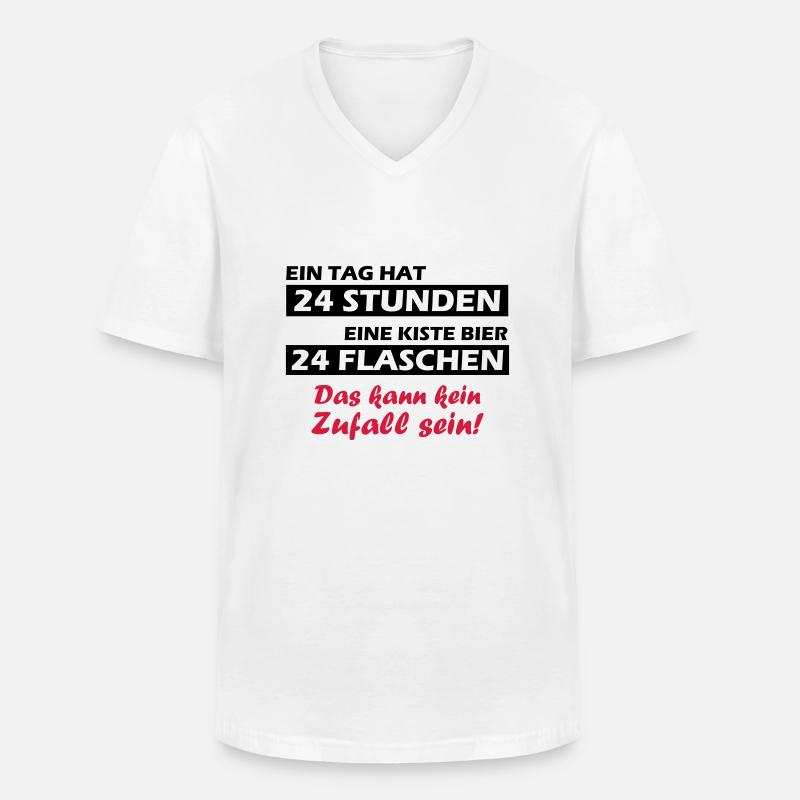 24 Flaschen bier - Männer-T-Shirt mit V-Ausschnitt - Weiß