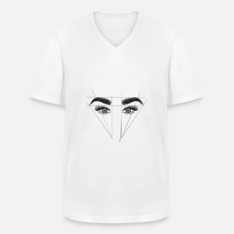 Brows eyebrows eyebrows browlifting microbladin - Men's V-Neck T-Shirt - white
