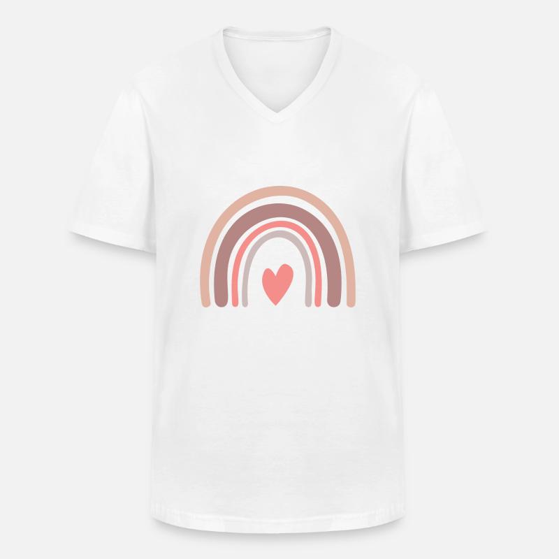 Rainbow - Männer-T-Shirt mit V-Ausschnitt - Weiß