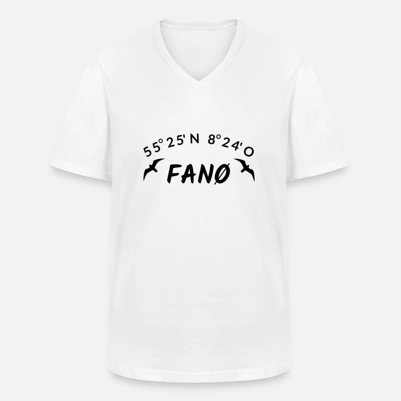 Fanø Fanö Dänemark Urlaub Idee - Männer-T-Shirt mit V-Ausschnitt - Weiß