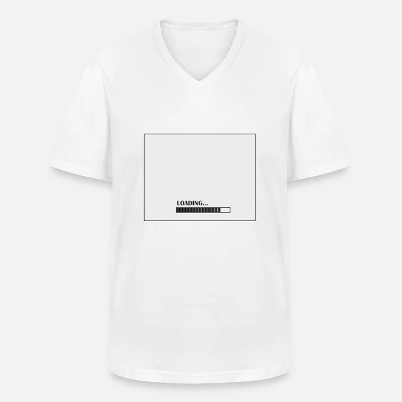 Loading Page - Männer-T-Shirt mit V-Ausschnitt - Weiß