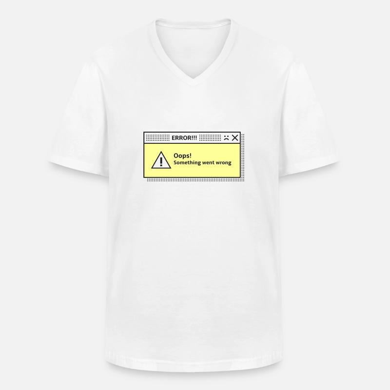 Warnmeldung Systemdialog Fehler Computer - Männer-T-Shirt mit V-Ausschnitt - Weiß