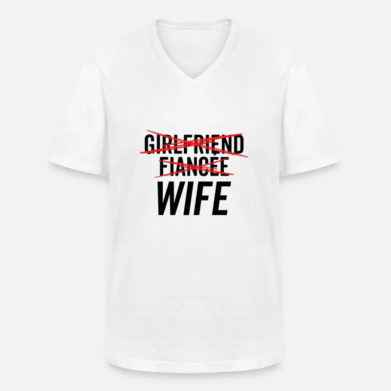 Freundin Verlobte Ehefrau - Männer-T-Shirt mit V-Ausschnitt - Weiß