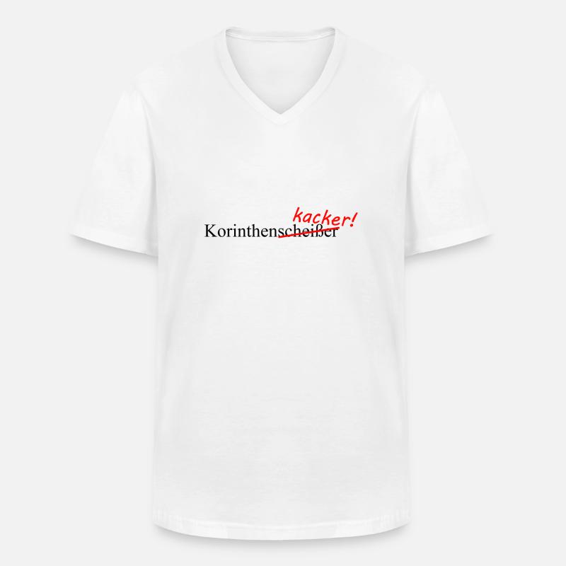 Korinthenkacker - Männer-T-Shirt mit V-Ausschnitt - Weiß