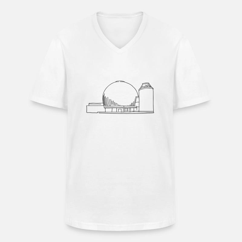 Planetarium Berlin - Männer-T-Shirt mit V-Ausschnitt - Weiß