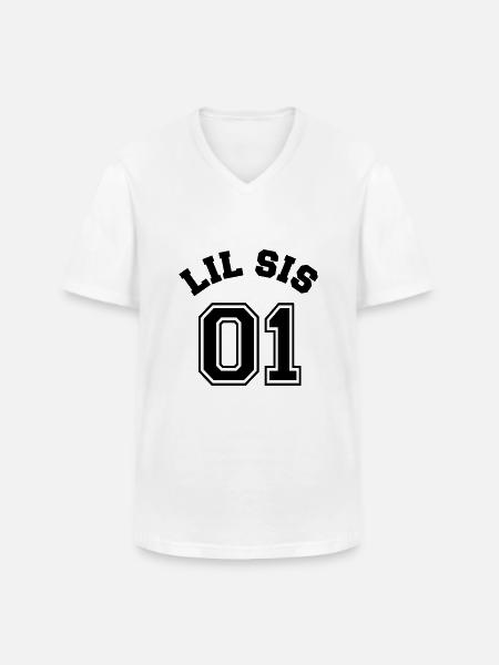 Lil Sis 01 - Little Sister - Men's V-Neck T-Shirt - white