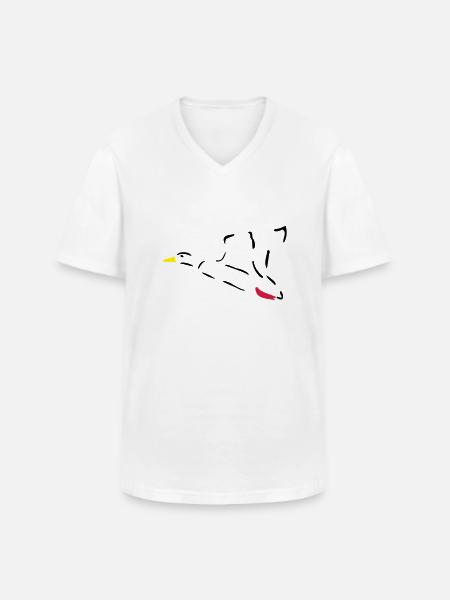 Duck - Men's V-Neck T-Shirt - white